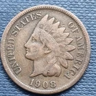 1908 S Indian Head Cent 1c Better Grade #101562