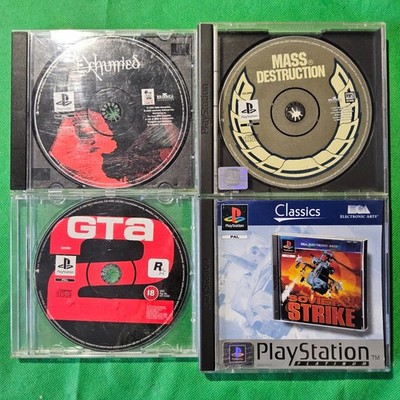 4 PlayStation 1 Ps1 Spiele*GTA 2,Exhumed,Mass Destruction,Soviet Strike***