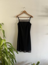River Island Black Slip Dress Size 10 Very Good Condition
