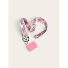 Vera Bradley Wide Lanyard Felicity Paisley Pink ID Key Holder 26960-R94 NWT
