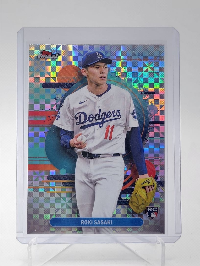 ROKI SASAKI 2025 TOPPS FINEST UNCOMMON ROOKIE CHECKERBOARD RC Q5547
