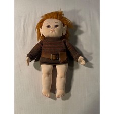 Vintage 1985 Edna Ruchti Handmade Soft Sculpture Elf Troll Doll Brown Sweater