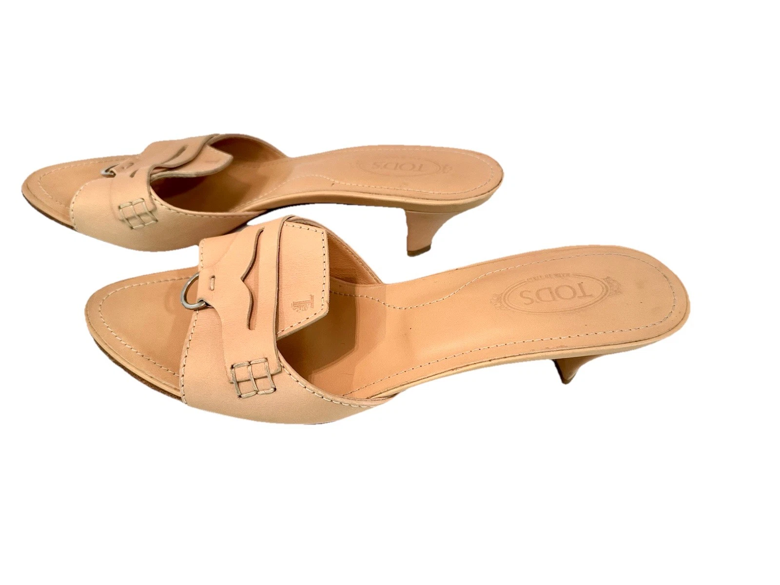 TOD’S Tod's Penny mocassino sandalo con tacco a gattino. Taglia 6 5