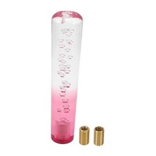 Round Crystal Shift Knob, 20cm Universal for Automatic 7.87"x1.65" Clear, Pink