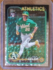 Zack Gelof 2024 Topps #166 Silver Crackle Foil Rookie Card RC Oakland Athletics