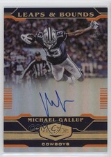 2020 Panini Plates & Patches Leaps and Bounds Orange /75 Michael Gallup Auto 1q2