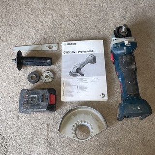 Bosch Grinder GWS 18V 7 Professional With Battery Read Description