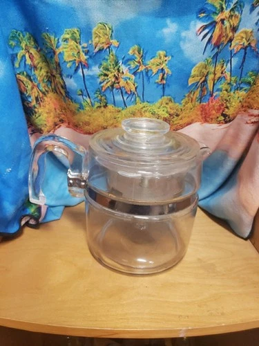 #5173 Vintage Pyrex Glass Coffee Pot 6 Cups, Model 6577-N