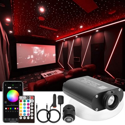 CHINLY Bluetooth 16W RGBW LED Glasfaser Stern Deckenleuchten Kit APP/Fernbedienung
