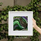 Lush Green Gold Black Botanical Abstract Acrylic 8x8” Art Paper VLP Original COA — photo 4