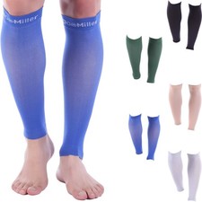Doc Miller Calf Compression Sleeves 30-40 mmHg for Men  Women, X-Large, Blue