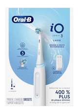 Oral-B iO Series 3 Electric Toothbrush White, Rechargeable, 3 Speeds, Charger