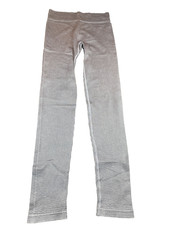 Women s Ribbed Stretch Leggings High Waist Straight Leg Size L Taupe Mauve