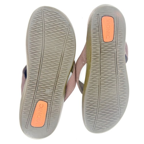 Vionic Flip Flop Sandals Mens 11 Brown Orthotic Thong Supportive Comfort Beach - Afbeelding 11 van 11