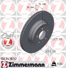 2x ZIMMERMANN Bremsscheibe 150.3438.52 f�r BMW
