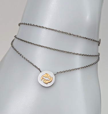 Nomination MyBonBons Halskette 40+4 cm Sternzeichen Fische 18K Gelbgold UVP  59