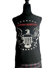 Women’s Johnny Ramone Punk Ramones Tank Top Black By Cinder Block Small