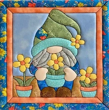 Quilt-Magic No Sew Wall Hanging Kit-Springtime Gnome (Pack of 1)