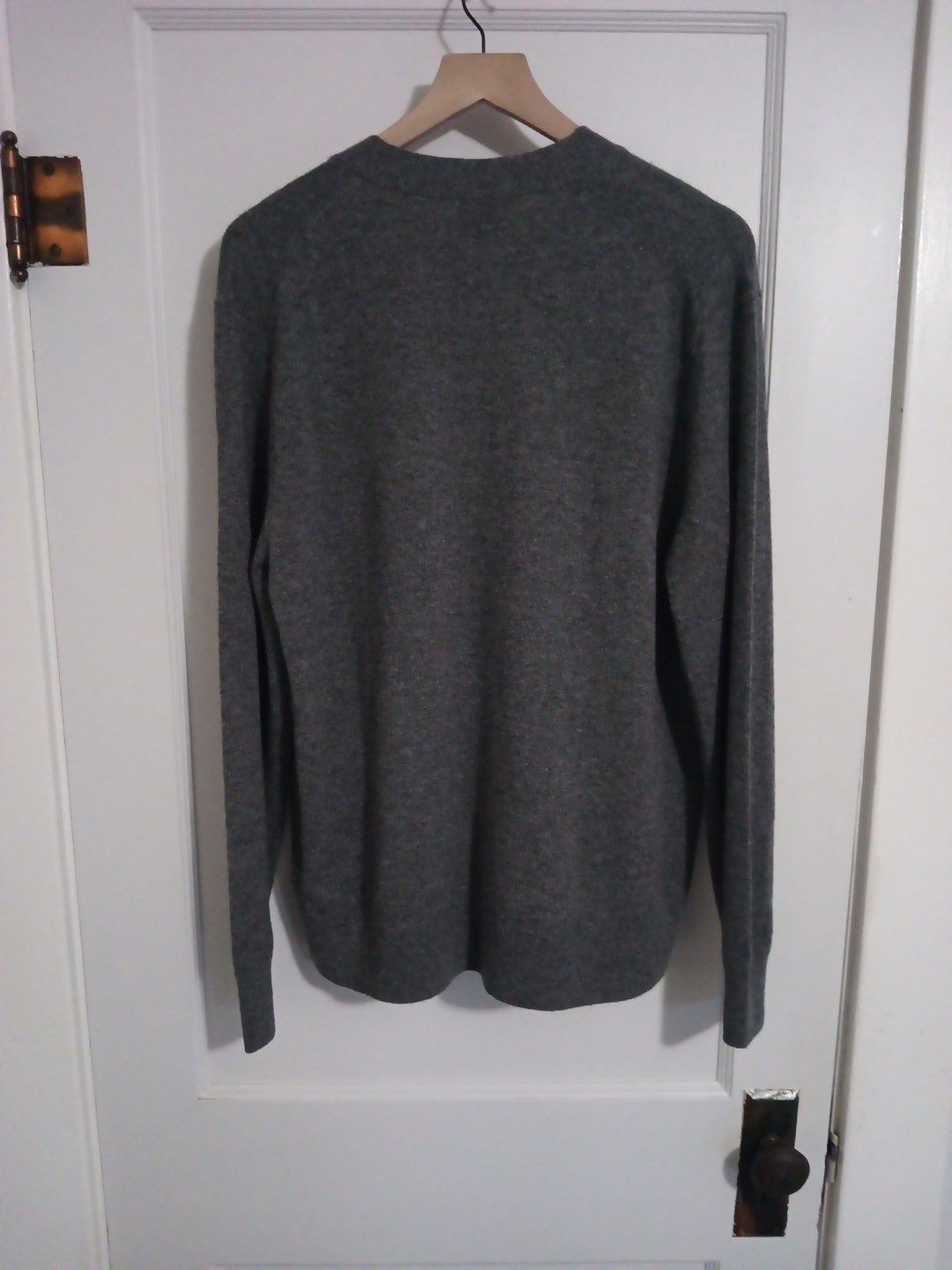 Calvin Klein Mens Authentic Cashmere Cardigan Sweater M Medium Charcoal Grey image 5