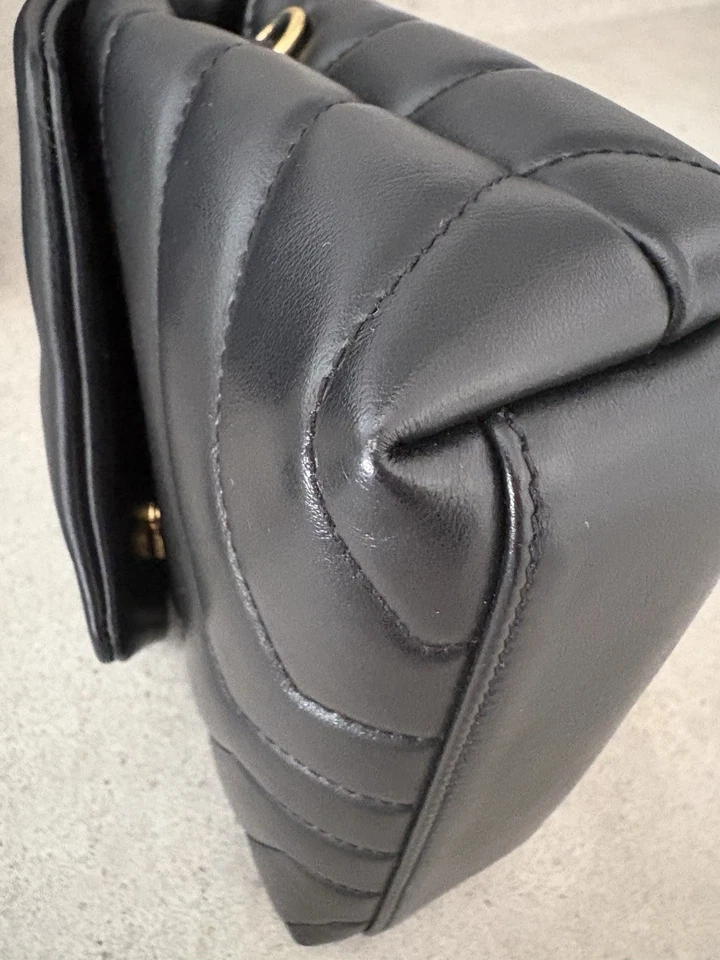 Saint Laurent Loulou Schultertasche Toy Schwarz Leder, Foto 4 von 5