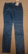 Image of New Ladies Dorothy Perkins Blue/Green Super Skinny Trousers Size 12R