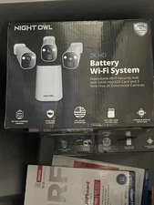 Night Owl 2K HD Battery Wi-Fi System Security Hub and 3 Cameras (White)