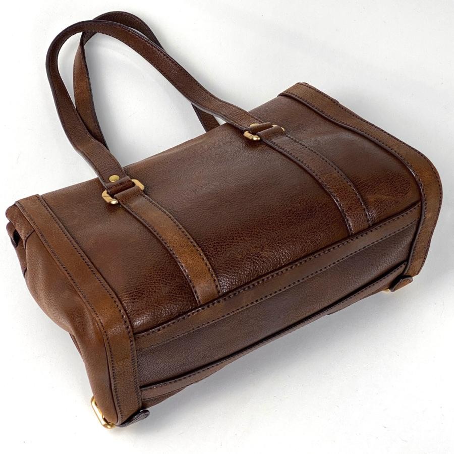 PRADA Handbag Shoulder Bag Brown Leather 30.5cm x 20cm x 15cm G Card #BS1065 thumbnail 2