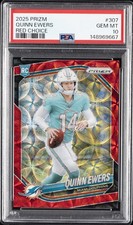 2025 PANINI PRIZM RED CHOICE #307 QUINN EWERS 18/20 PSA 10