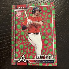 2026 Topps MLB Series 1 Matt Olson Easter Pink Green Polka Dot 