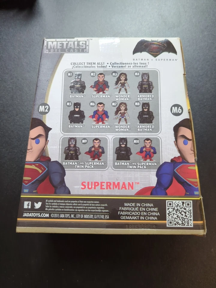 Superman New in Box Jada Toys DC Batman vs. Superman M2 4" Diecast Metal Figure - Image 2 of 3