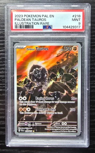 Paldean Tauros    218/193     Paldea evolved   PSA 9    pokemon