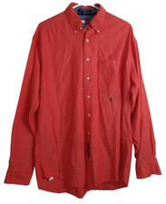 Tommy Hilfiger Men's Orange Long Sleeve Shirt Size 15 1/2 34-35