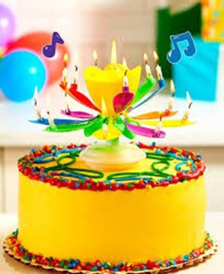 Spinning Flower Birthday Candles,  Lotus or Trophy Sport Ball, Free Shipping