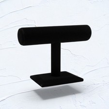 Elegant Black Velvet T-Bar Jewelry Display Stand for Bracelets  Watches