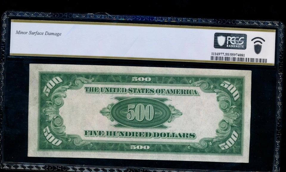 AC 1934A $500 FIVE HUNDRED DOLLAR BILL San Francisco PCGS 55 comment - Image 2 of 2
