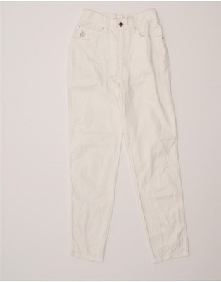 ROCCOBAROCCO Womens Slim Casual Trousers W24 L27 White BH01