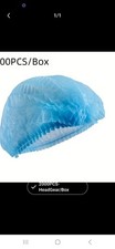 100 pcs Disposable Hair Net Non-Woven Head Bouffant Hair Cap 21" BLUE