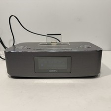 Philips DC291/37 iPod iPhone Speaker Dock Alarm Clock Tested Working