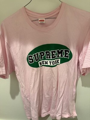 Supreme New York Tee Light Pink Large SS23 Oval Logo Made USA Authentic