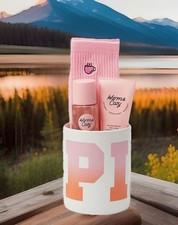 Victoria's Secret Pink Warm  Cozy Mug Gift set Socks, travel, mist, and lotion