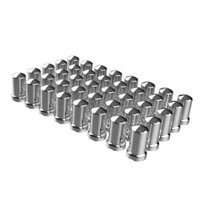 33mm Chrome ABS Plastic Lug Nut Covers Caps for Semi Truck (Pack of 40)