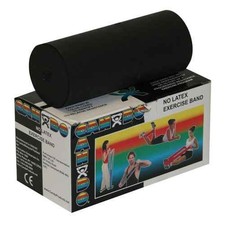 Cando No-Latex Exercise Band, Black X-Heavy, 6-Yard, 5 Inch Wide
