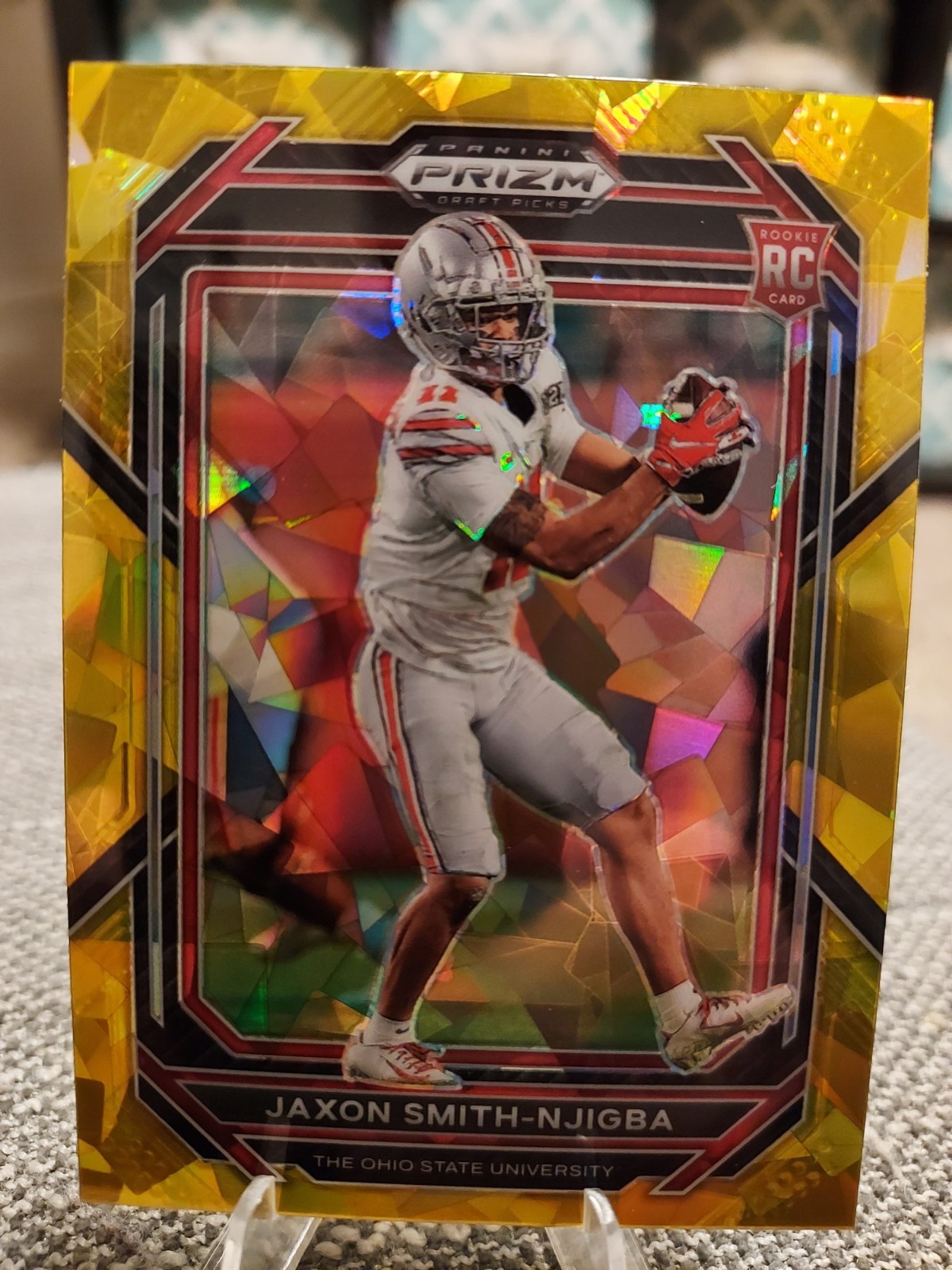 2023 Panini Prizm Draft Picks - Jaxon Smith-Njigba #135 Gold Ice Prizm (RC)