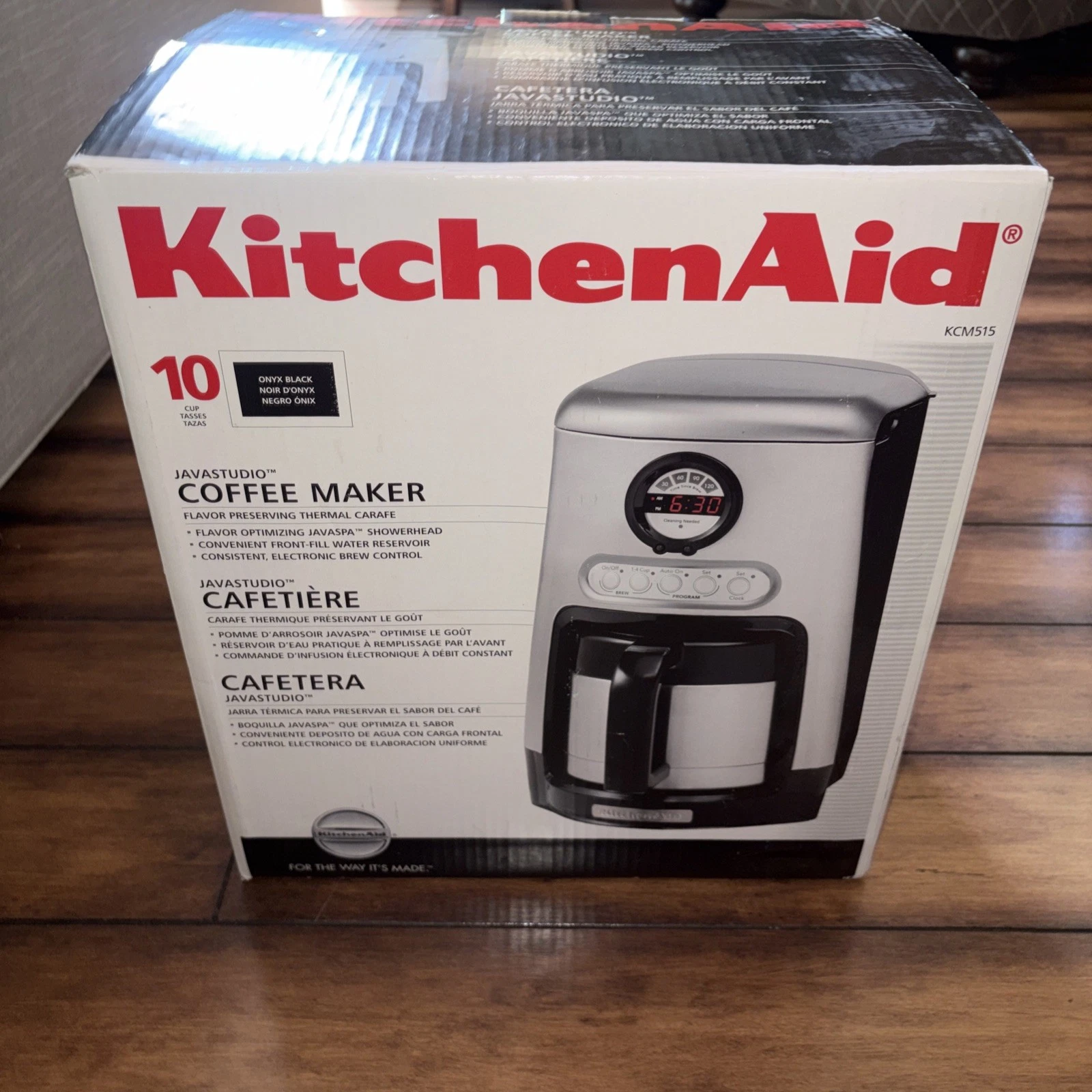 KitchenAid 10 Cup Coffee Maker KCM515 Thermal Carafe Black Silver