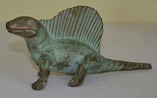 Rare vintage 1940's "Sell Right Gifts" (SRG) bronze Dimetrodon Dino FIGURINE