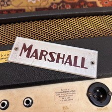 Vintage 1964 Marshall weinrot Silber Block Logo Abzeichen Verstärker Original *1960er*