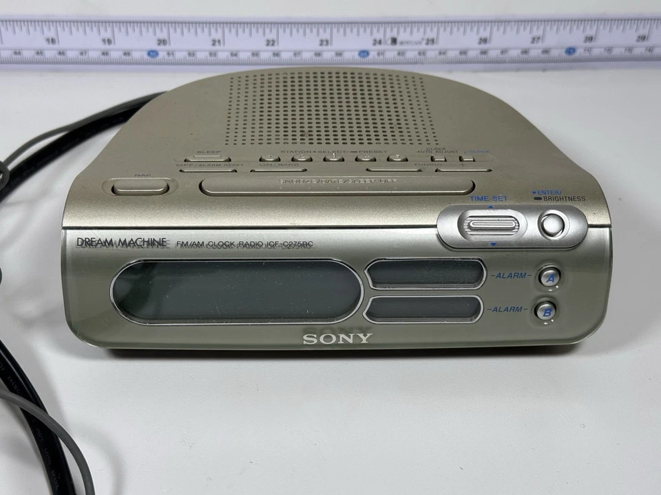 Radio Reloj Despertador Doble Sony ICF-C275RC AM/FM Ajuste Automático Triple Tiempo FUNCIONA Foto 2 de 3
