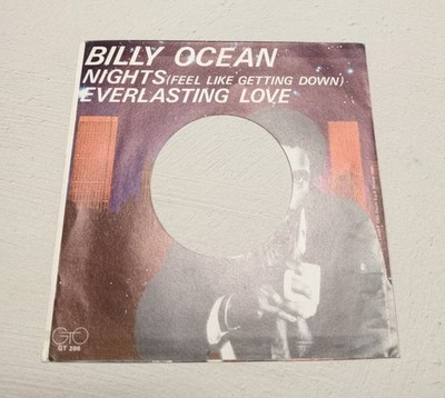 BILLY OCEAN 7'' 45 NIGHTS FEEL LIKE GETTING DOWN HOLE COVER FORATA JUKE BOX