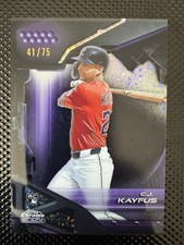 2026 Topps Chrome Black C.J.Kayfus RC Purple Mini Diamond Refractor #/75