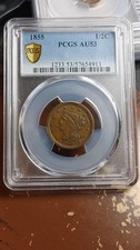 1855 Braided Hair Half Cent PCGS AU53                                       5743